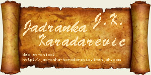Jadranka Karadarević vizit kartica